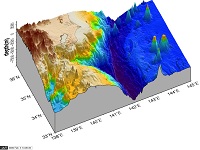 海底地形立体図 